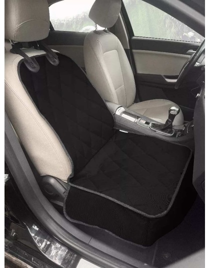 Black - GOOPAWS Dog Front Car Seat Cover, Waterproof, Scratch Proof & Non Slip, Durable Pet Front Car Seat Cover for Trucks, SUV - 40" L x 20.5" W