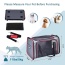Grey / Red - GOOPAWS Soft-Sided Kennel Pet Carrier for Small Dogs, Cats, Puppy, Airline Approved Cat Carriers Dog Carrier Collapsible, Travel Handbag & Car Seat - 17" x 10" x 11.5"