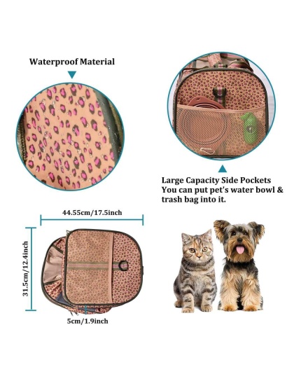 Black / Blue - GOOPAWS Soft-Sided Kennel Pet Carrier for Small Dogs, Cats, Puppy, Airline Approved Cat Carriers Dog Carrier Collapsible, Travel Handbag & Car Seat - 19" x 12" x 12"