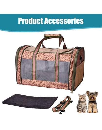 Black / Blue - GOOPAWS Soft-Sided Kennel Pet Carrier for Small Dogs, Cats, Puppy, Airline Approved Cat Carriers Dog Carrier Collapsible, Travel Handbag & Car Seat - 19" x 12" x 12"
