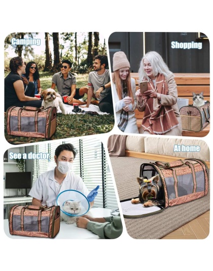 Black / Blue - GOOPAWS Soft-Sided Kennel Pet Carrier for Small Dogs, Cats, Puppy, Airline Approved Cat Carriers Dog Carrier Collapsible, Travel Handbag & Car Seat - 19" x 12" x 12"