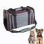 Grey / Red - GOOPAWS Soft-Sided Kennel Pet Carrier for Small Dogs, Cats, Puppy, Airline Approved Cat Carriers Dog Carrier Collapsible, Travel Handbag & Car Seat - 19" x 12" x 12"