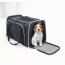 Black / Grey - GOOPAWS Soft-Sided Kennel Pet Carrier for Small Dogs, Cats, Puppy, Airline Approved Cat Carriers Dog Carrier Collapsible, Travel Handbag & Car Seat - 19" x 12" x 12"