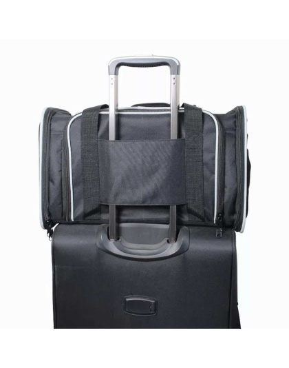 Black / Grey - GOOPAWS Soft-Sided Kennel Pet Carrier for Small Dogs, Cats, Puppy, Airline Approved Cat Carriers Dog Carrier Collapsible, Travel Handbag & Car Seat - 19" x 12" x 12"