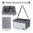 Gray Stripe - JESPET & GOOPAWS Dog Booster Seats for Cars, Portable Dog Car Seat Travel Carrier with Seat Belt for 24lbs Pets - 16" L x 13" D x 9" H