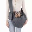 Grey - JESPET Comfy Pet Sling for Small Dog Cat, Hand Free Sling Bag Breathable Soft Knit with Front Pocket, Travel Puppy Carrying Bag, Pet Pouch. Machine Washable - 28" L x 13" H