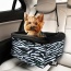 Zebra - JESPET & GOOPAWS Dog Booster Seats for Cars, Portable Dog Car Seat Travel Carrier with Seat Belt for 24lbs Pets - 16" L x 13" D x 9" H