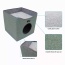 Sage Green - JESPET Foldable Cat Condo, Cat Cube House & Sleepping Bed with Lying Surface and 2 Reversible Cushions, Cat Hiding Place, Cat Cave, Linenette Fabric, Felt and Engineered Wood, Scratch Resista - 15.4" x15.4" x15"