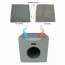 Sage Green - JESPET Foldable Cat Condo, Cat Cube House & Sleepping Bed with Lying Surface and 2 Reversible Cushions, Cat Hiding Place, Cat Cave, Linenette Fabric, Felt and Engineered Wood, Scratch Resista - 15.4" x15.4" x15"