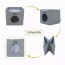 Smoke Gray - JESPET Foldable Cat Condo, Cat Cube House & Sleepping Bed with Lying Surface and 2 Reversible Cushions, Cat Hiding Place, Cat Cave, Linenette Fabric, Felt and Engineered Wood, Scratch Resista - 15.4" x15.4" x15"