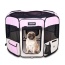 Pink - JESPET Pet Dog Playpens 36", 45" & 61" Portable Soft Dog Exercise Pen Kennel with Carry Bag for Puppy Cats Kittens Rabbits, Indoor/Outdoor Use - 36x36x24 Inch