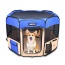 Blue - JESPET Pet Dog Playpens 36", 45" & 61" Portable Soft Dog Exercise Pen Kennel with Carry Bag for Puppy Cats Kittens Rabbits, Indoor/Outdoor Use - 45x45x24 Inch