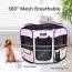 Pink - JESPET Pet Dog Playpens 36", 45" & 61" Portable Soft Dog Exercise Pen Kennel with Carry Bag for Puppy Cats Kittens Rabbits, Indoor/Outdoor Use - 45x45x24 Inch