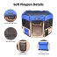Blue - JESPET Pet Dog Playpens 36", 45" & 61" Portable Soft Dog Exercise Pen Kennel with Carry Bag for Puppy Cats Kittens Rabbits, Indoor/Outdoor Use - 61x61x30 Inch