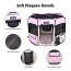 Pink - JESPET Pet Dog Playpens 36", 45" & 61" Portable Soft Dog Exercise Pen Kennel with Carry Bag for Puppy Cats Kittens Rabbits, Indoor/Outdoor Use - 61x61x30 Inch