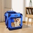 Blue - JESPET Soft Pet Crates Kennel, 3 Door Soft Sided Folding Travel Pet Carrier with Straps and Fleece Mat for Dogs, Cats, Rabbits, Indoor/Outdoor Use with Grey, Blue & Beige, Black - 36"L x 24"W x 27"H