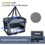 Grey - JESPET Soft Pet Crates Kennel, 3 Door Soft Sided Folding Travel Pet Carrier with Straps and Fleece Mat for Dogs, Cats, Rabbits, Indoor/Outdoor Use with Grey, Blue & Beige, Black - 36"L x 24"W x 27"H