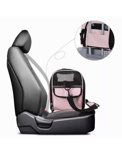 Pink - JESPET Soft-Sided Kennel Pet Carrier for Small Dogs, Cats, Puppy, Airline Approved Cat Carriers Dog Carrier Collapsible, Travel Handbag & Car Seat - 19" x 10" x 13"