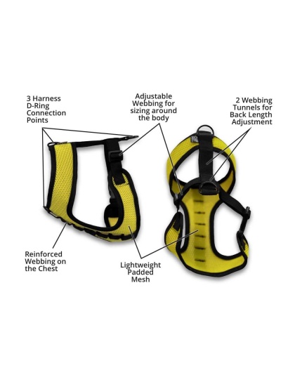 Buttercup Yellow - K9 Sport Harness - Medium (15-17" Neck 15-21" Chest)