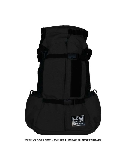 Jet Black - K9 Sport Sack Air 2 - X-Small (10"-13" from collar to tail)