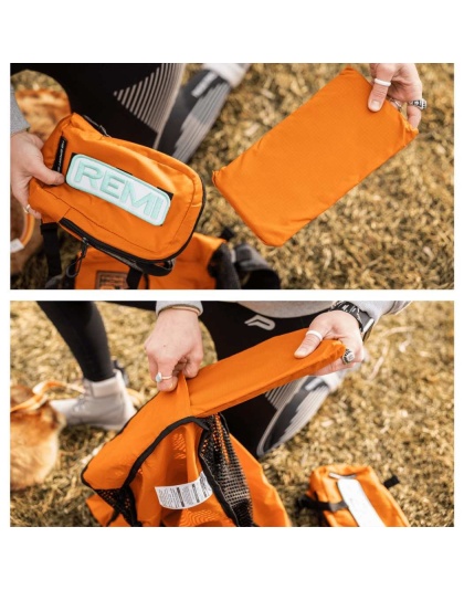 Sunset Orange - Walk-On with Harness & Storage - Medium (15-17" Neck 15-21" Chest)