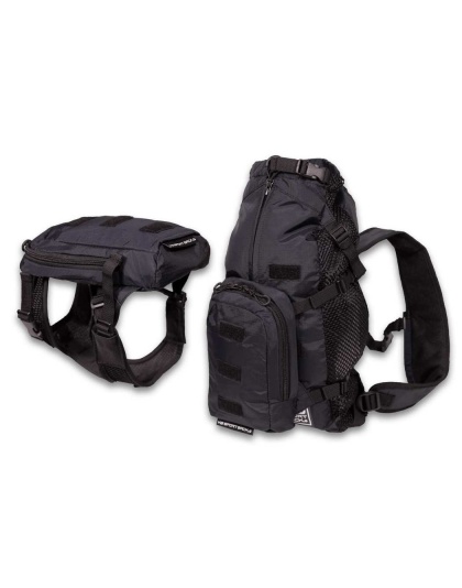 Anthracite Black - Walk-On with Harness & Storage - X-Small (11-13" Neck 11-15" Chest)
