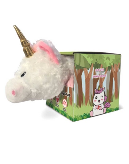 Sadie the Unicorn - The MommyMat - Heartbeat Anxiety Pet Bed Mat - 18 x 18 in