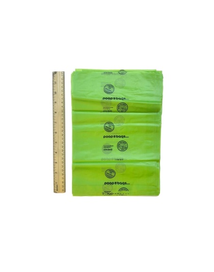 GREEN - The Original Poop Bags Made in USA Flat Bags - 200 Bags