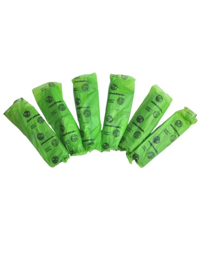 GREEN - The Original Poop Bags Made in USA Flat Bags - 500 Bags