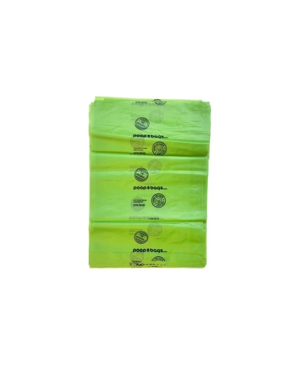 GREEN - The Original Poop Bags Made in USA Flat Bags - 500 Bags