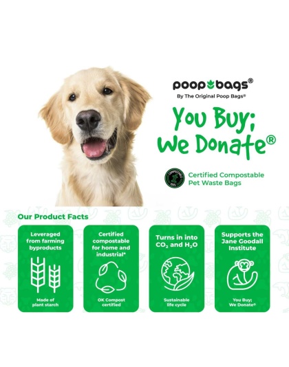 GREEN - You Buy; We Donate Jane Goodall Institute Compostable - 60 Bags