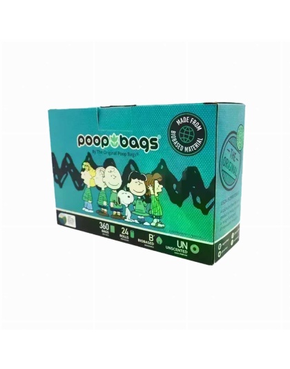 BLACK/GREEN - Biobased Peanuts Leash Rolls (360 CT)USDA - 360 Bags
