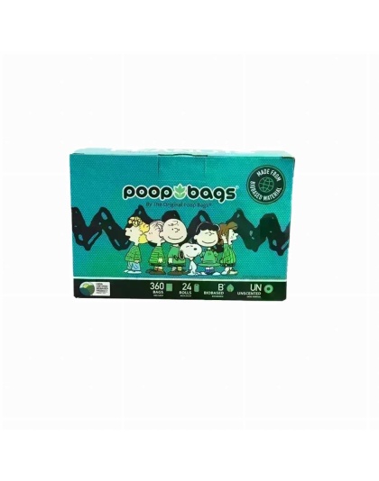BLACK/GREEN - Biobased Peanuts Leash Rolls (360 CT)USDA - 360 Bags