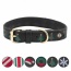 Leather with Christmas Christmas Tree Embroidery - Halo Dog Collar  - L