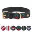 Leather with Christmas Wreath Embroidery - Halo Dog Collar  - M