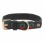 Leather with Christmas Wreath Embroidery - Halo Dog Collar  - M