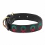 Leather with Christmas Wreath Embroidery - Halo Dog Collar  - M