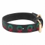Leather with Christmas Wreath Embroidery - Halo Dog Collar  - M